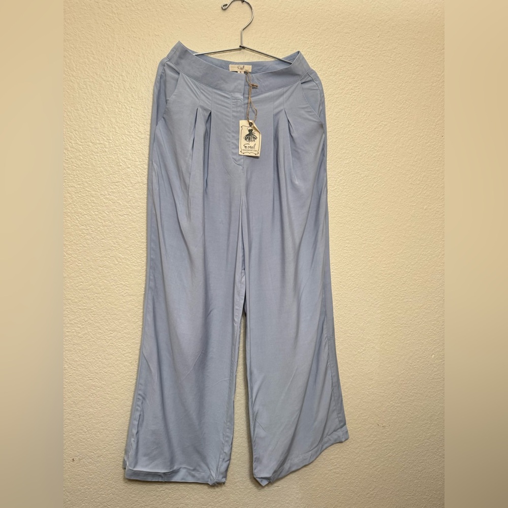 New Easel trouser style pant, Soft Blue or mocha, sold separately with Tag